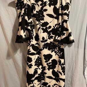 Black and white floral dress